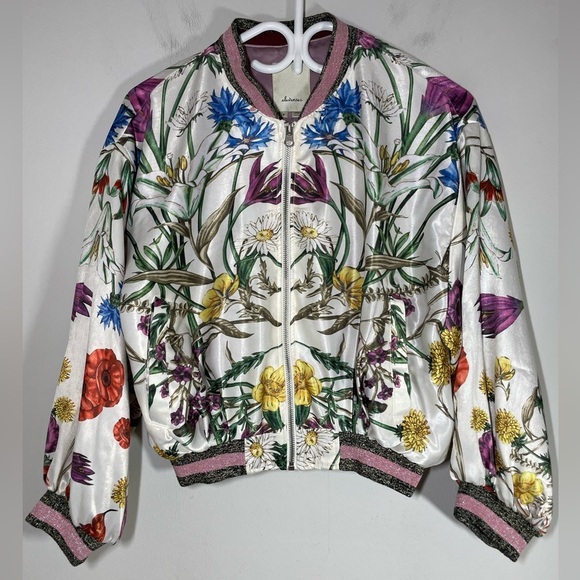Anthropologie Elevenses Rubie Floral Bomber size S - Picture 9 of 15